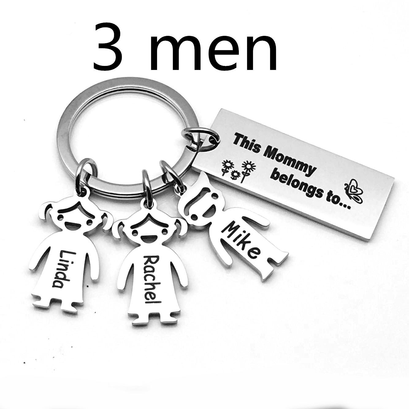 Stainless Steel Boy and Girl Keychain