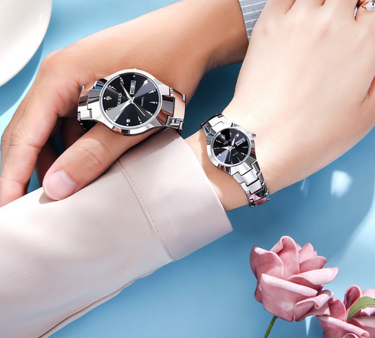 Tungsten Steel Quartz Watch Waterproof Luminous Ladies