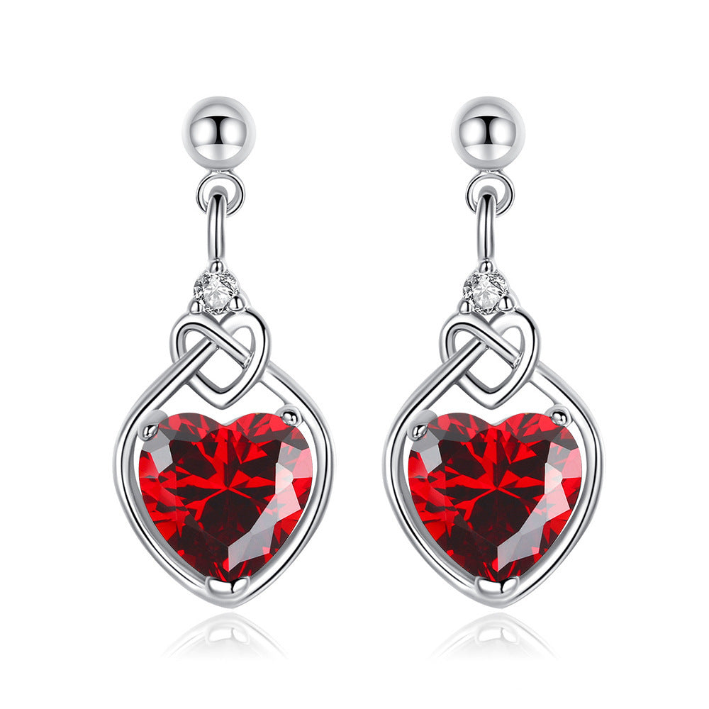 Exquisite Heart-Shaped Ruby Jewelry Suit
