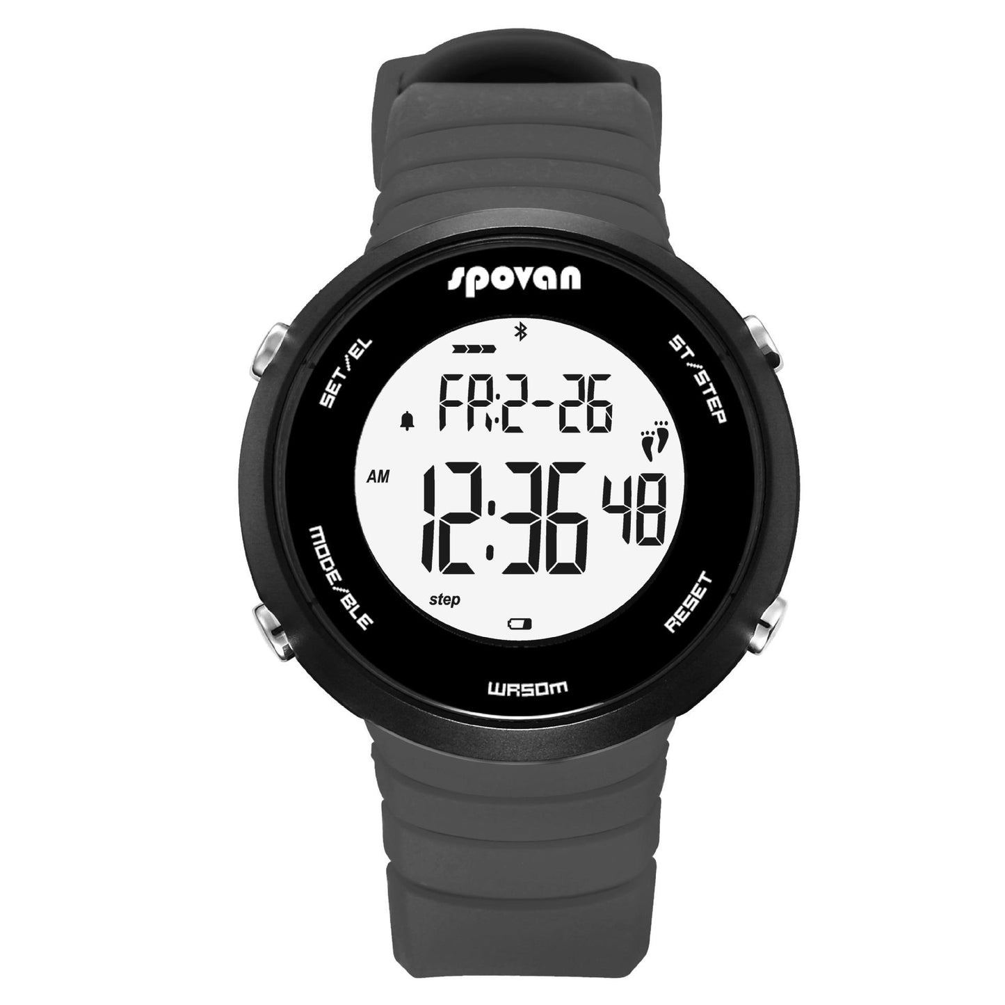 Stylish Bluetooth Smart Sports Watch with Step Meter