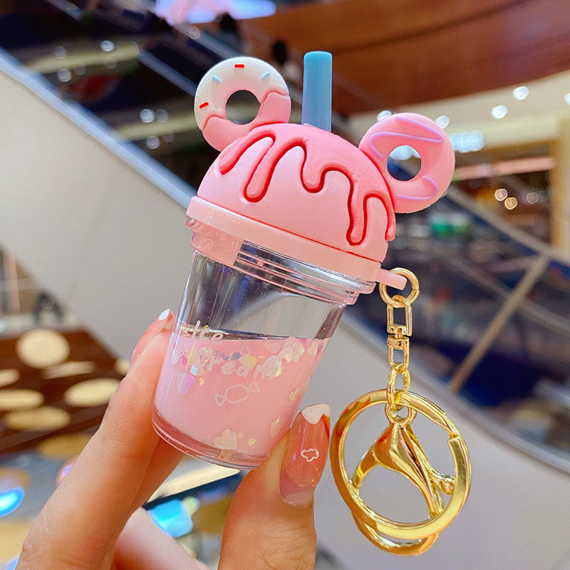 Acrylic Oil Kiki Milk Tea Cup Keychain