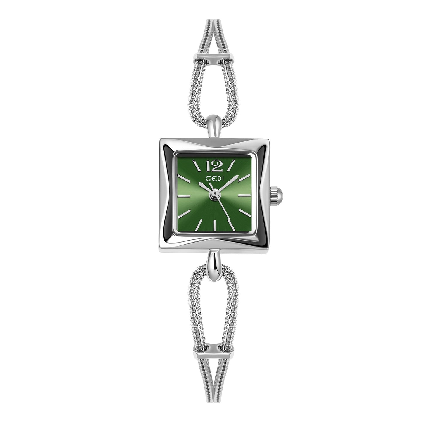 High-grade Simple Small Square Plate Alloy Bracelet Watch Antique Style