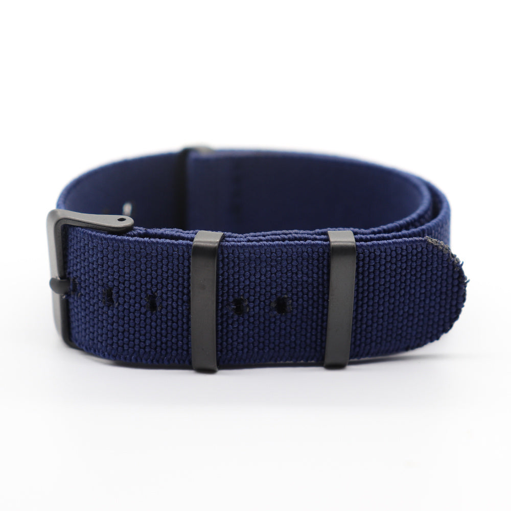 Black Canvas Nylon Strap With Elastic Strap