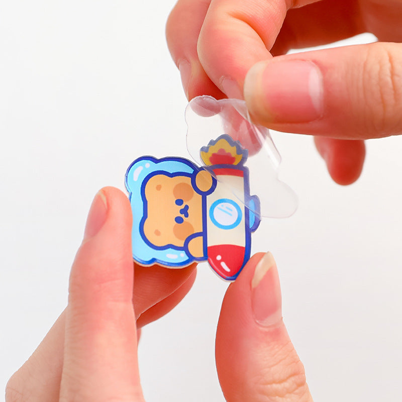 Cartoon Acrylic Brooch Cute Decorative Accessories