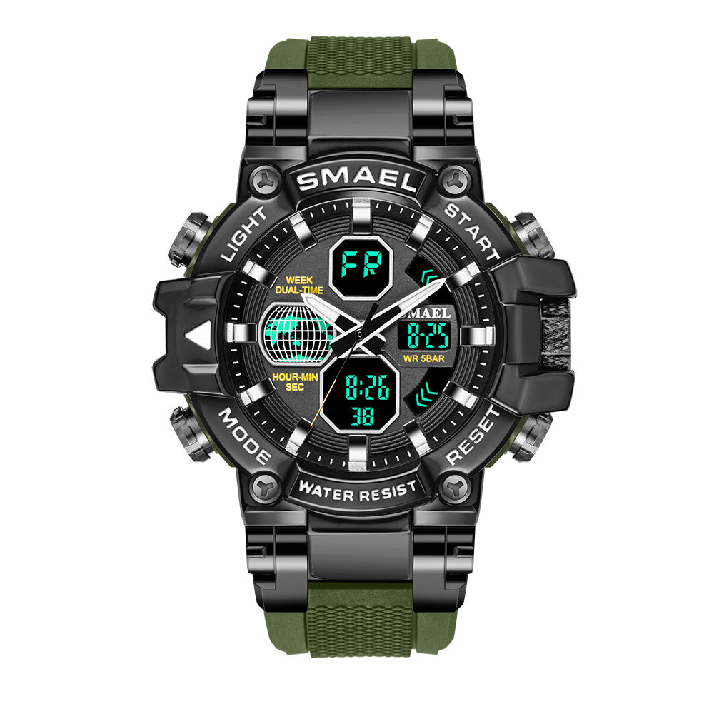 Brand Men's Sports Fashion Fitness Watch Dual