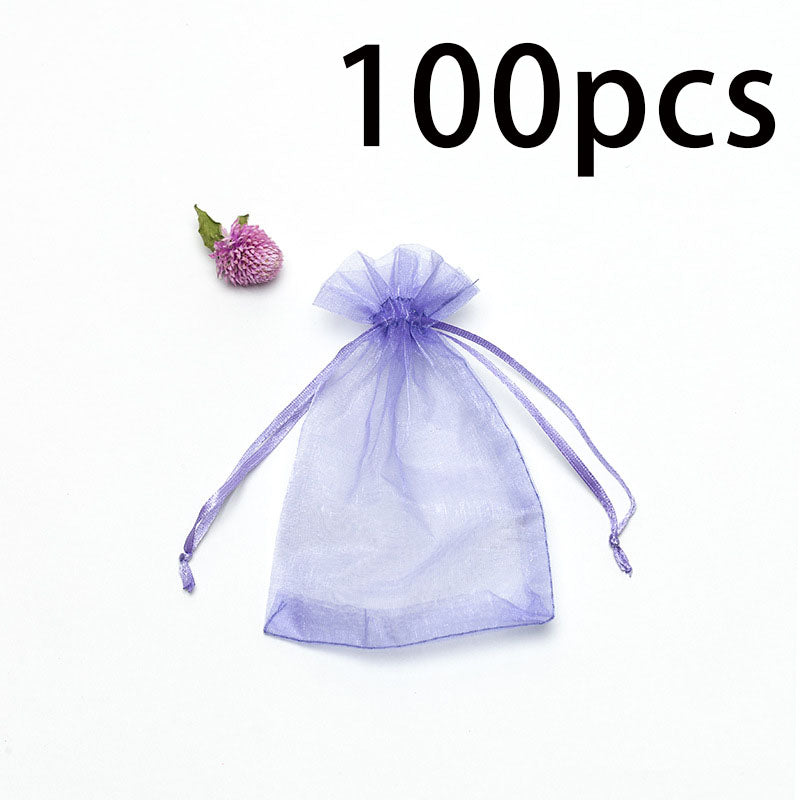 Candy Packaging Bag Drawstring Bag Jewelry Camphor Wood Bead Mesh Bag