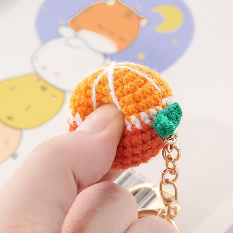 Wool Ball Keychain Pendant Chain Creative Fruit