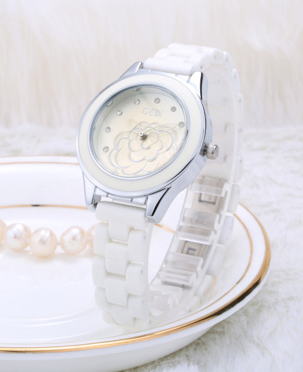 Trendy Fashion Waterproof Ladies Ceramic Watch