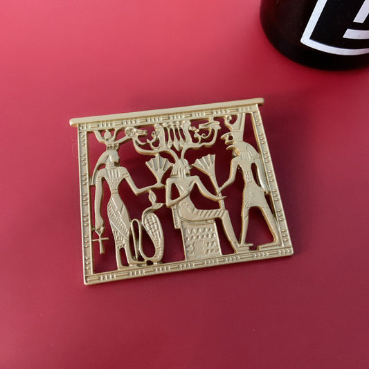 Egyptian Pharaoh Brooch With Minimalist Temperament