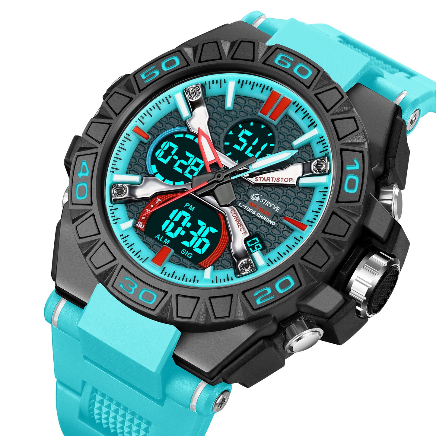 New Sports Colorful Luminous Electronic Waterproof Watch Multifunctional Student Watch