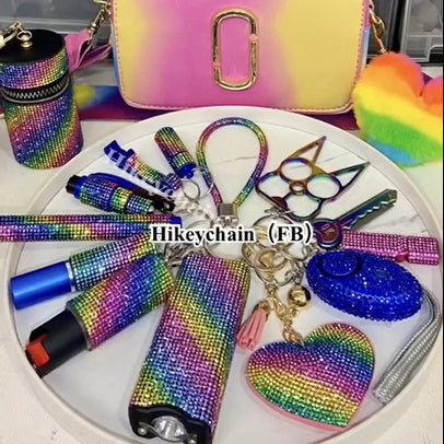 Colorful Rainbow New Keychain Set