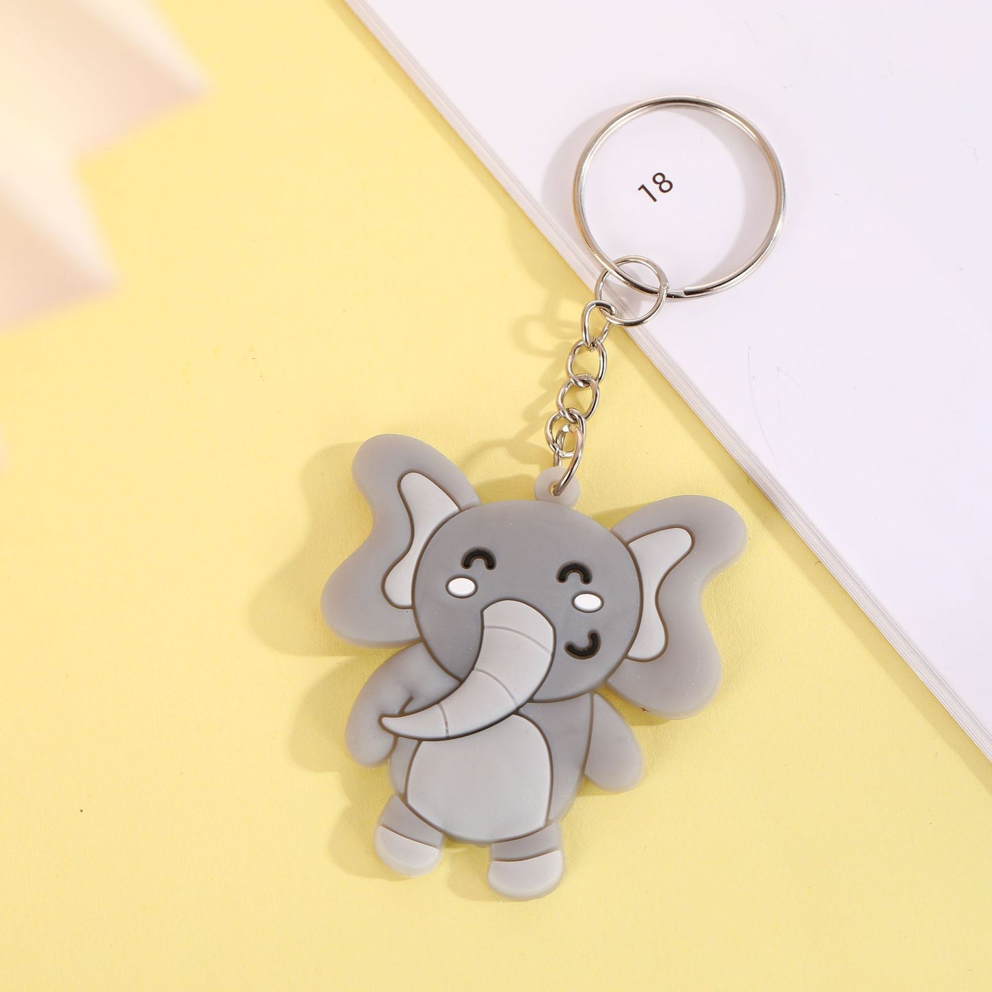 New PVC Soft Rubber Small Gift Cartoon Animal Keychain