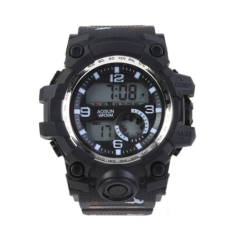 Watch Female Round Korean Style Simple Waterproof Sports Electronic