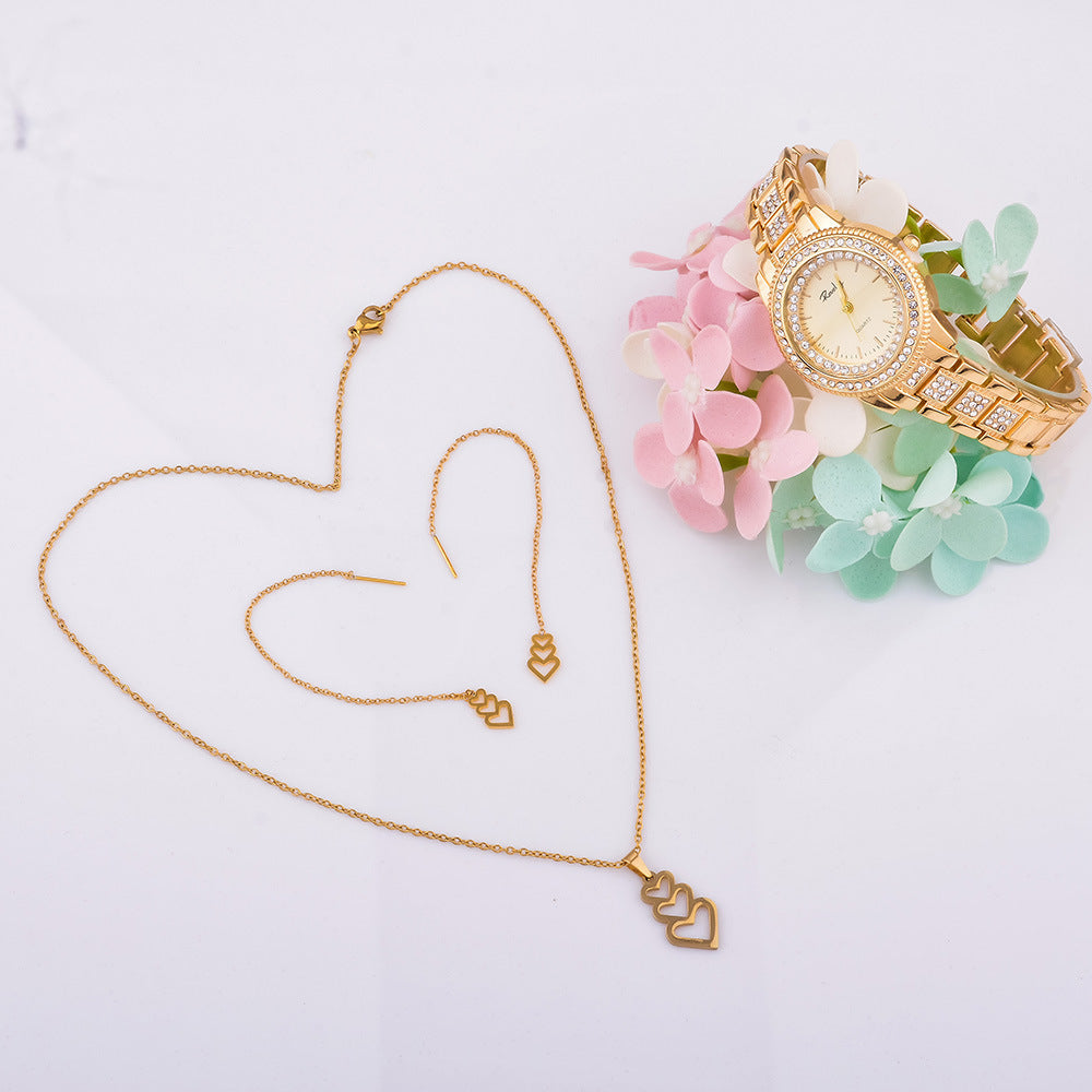Simple Exquisite Jewelry Watch & Necklace Gift Box