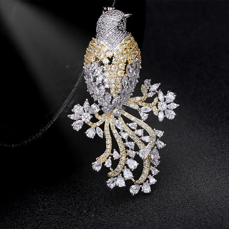 Crystal Corsage Personality And All-match Temperament Scarf Buckle Accessories