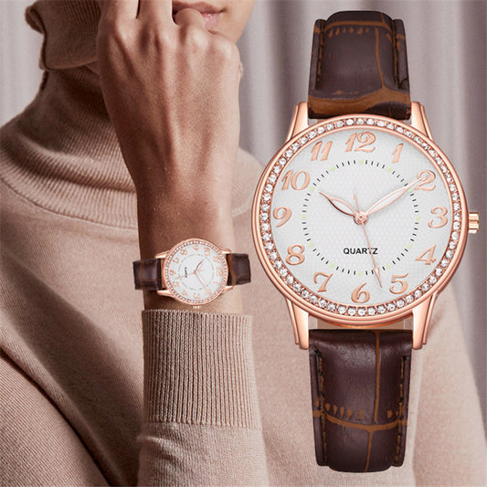 Diamond Luminous Women's Belt Women's Quartz Watch