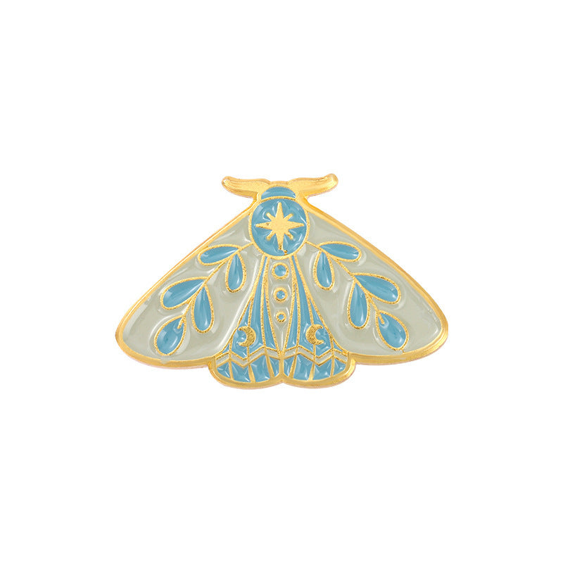 Creative Drip Oil Butterfly Moth Shape Paint Brooch