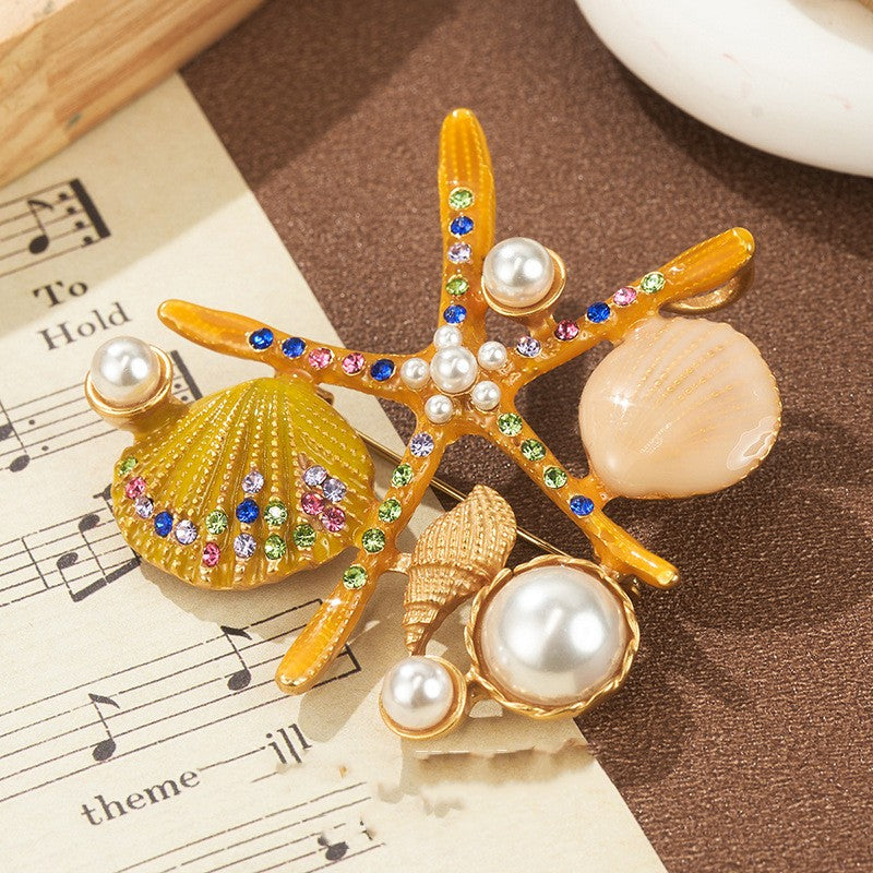 Starfish Shell Brooch High Sense Niche