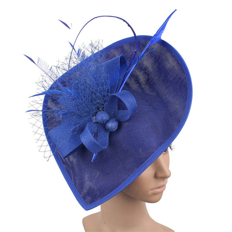 Retro Restaurant Party Headdress Ladies Banquet Hat Feather Hair Accessories