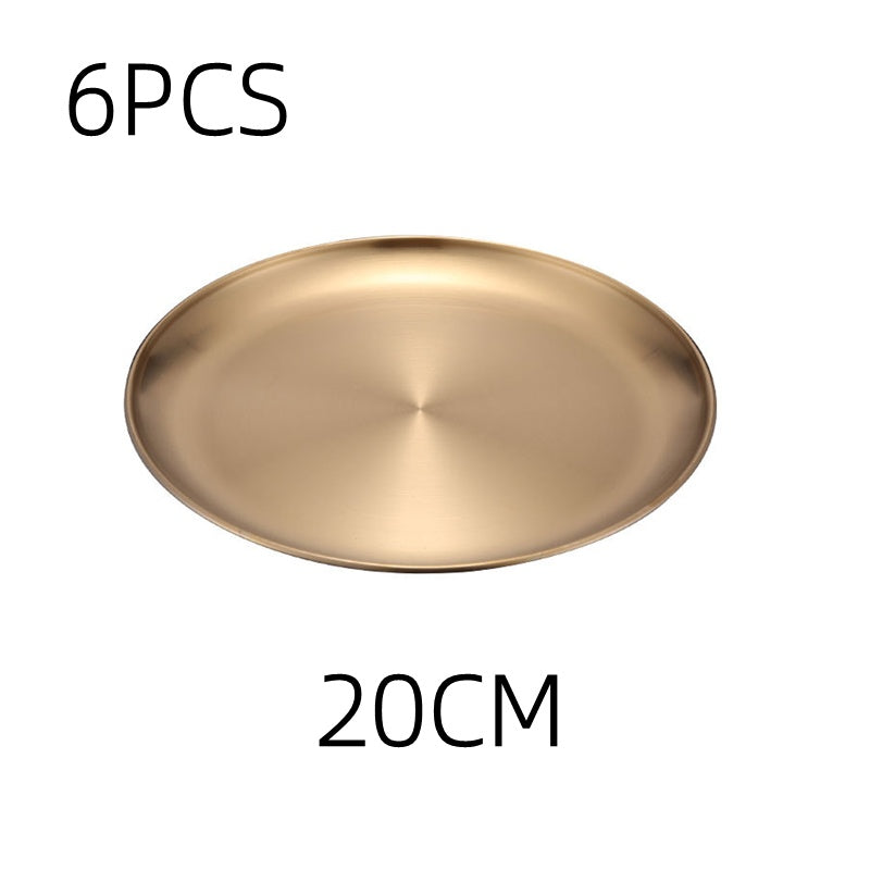 Retro Metal Round Storage Tray