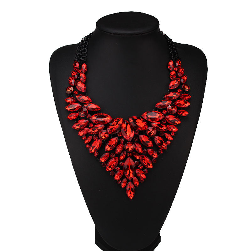 Alloy Rhinestone Necklace Luxury Full Diamond Sweater Chain