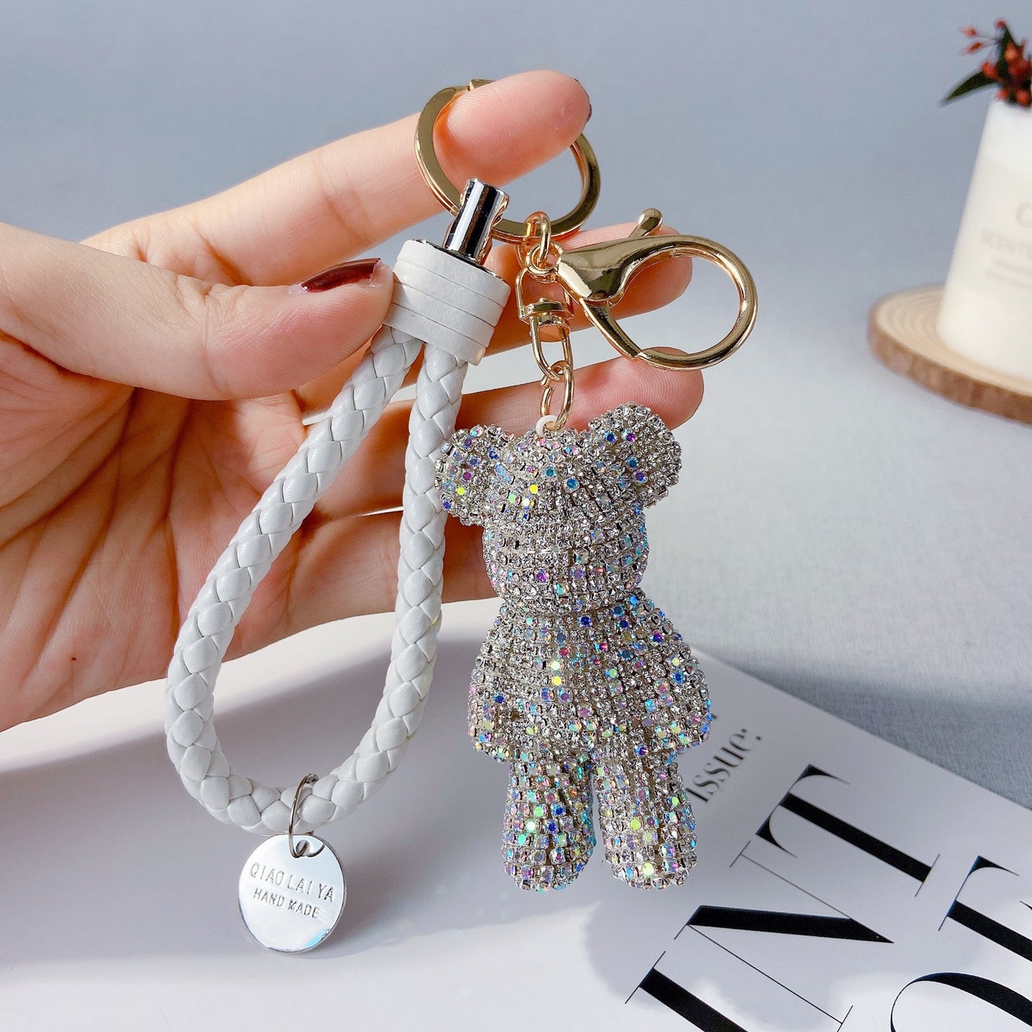 Creative Diamond Cartoon Bear Keychain