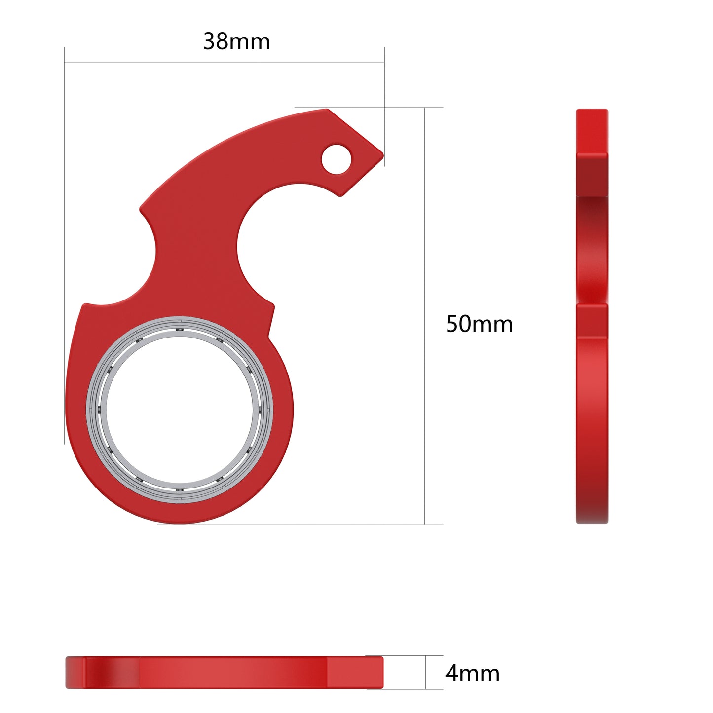 Finger Fidget Spinner Keychain