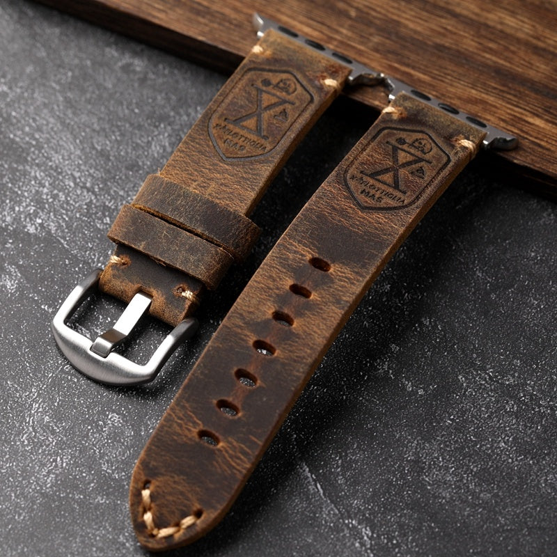 Straight Interface Handmade Vintage Leather Strap