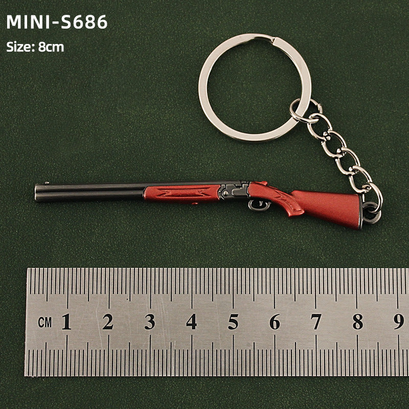 Alloy P92 Model G17 Sand Eagle Left Wheel Keychain