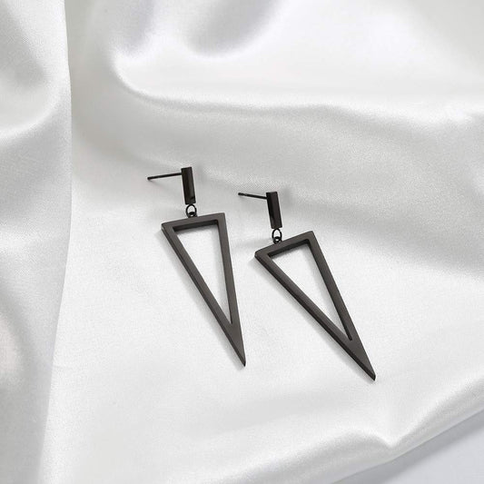 New Metal Black Triangle Earrings Earrings Earrings