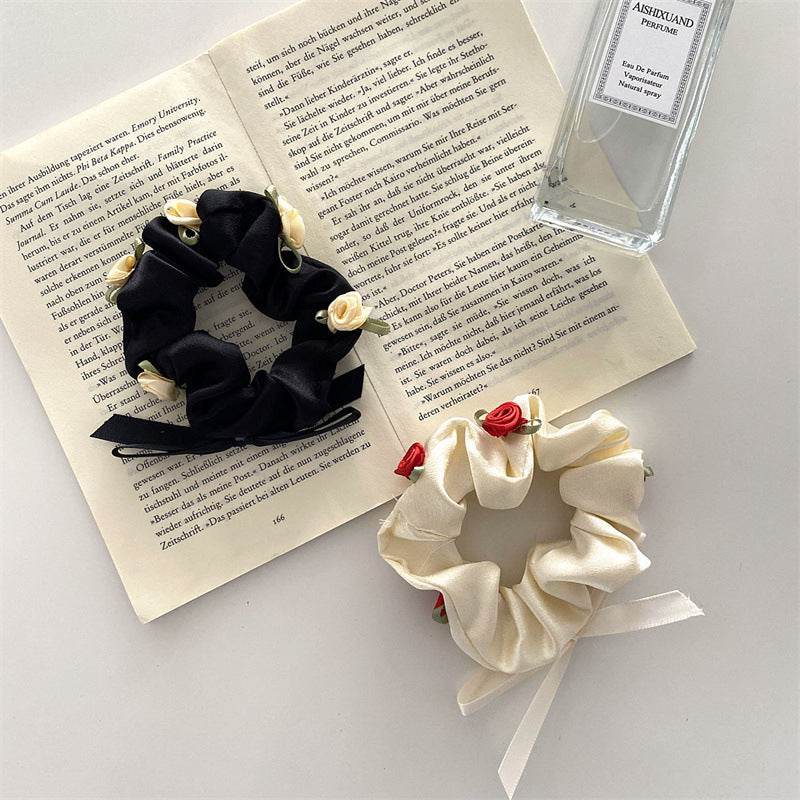 Romantic Three-dimensional Rose French Retro Girl Flower Hairband Fairy Style Hair Accessories