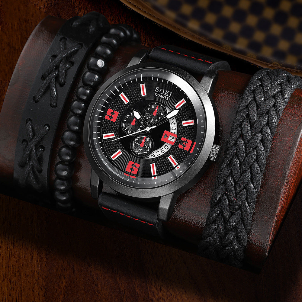 Business Alloy Quartz Watch Suit