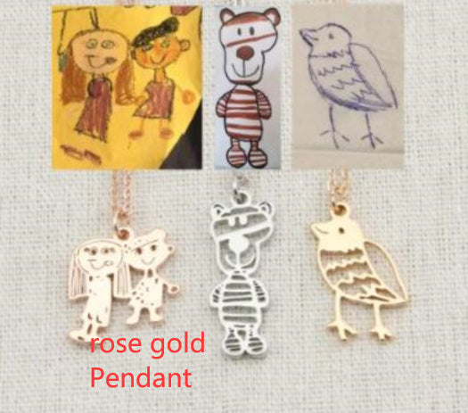 Custom Kids Artwork Necklace