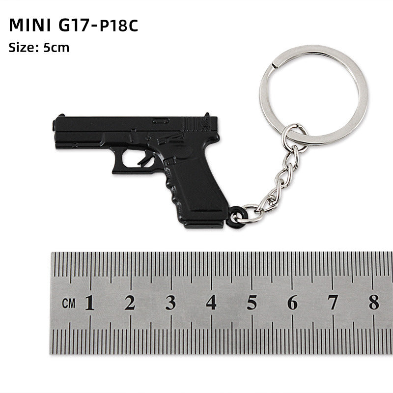 Alloy P92 Model G17 Sand Eagle Left Wheel Keychain