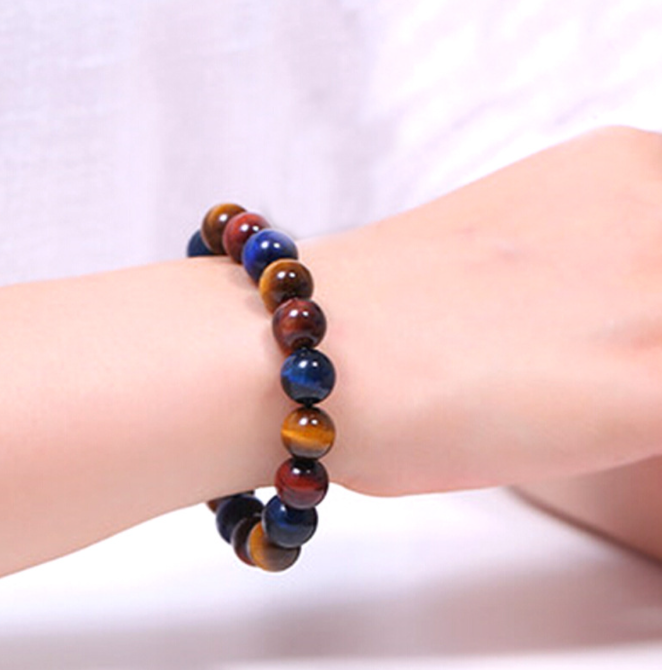 5A Grade Natural Three-color Tiger's Eye Bracelet