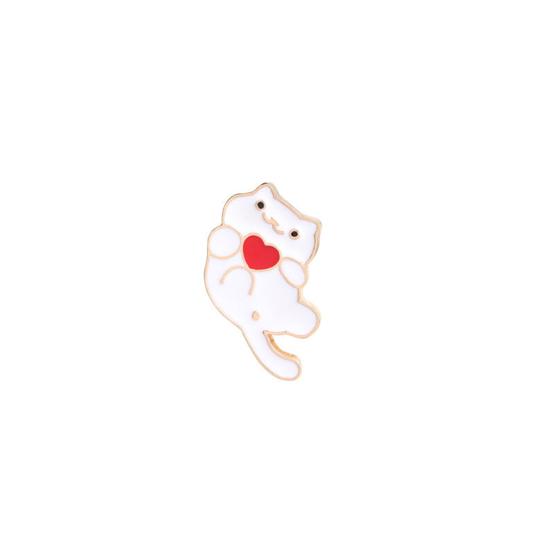 Brooch Cartoon Cute Stay Cute Animal Kitty Expression