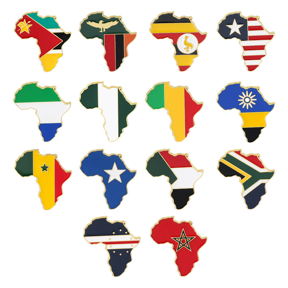 Africa Map Nigeria Somalia Mozambique Brooch Accessories