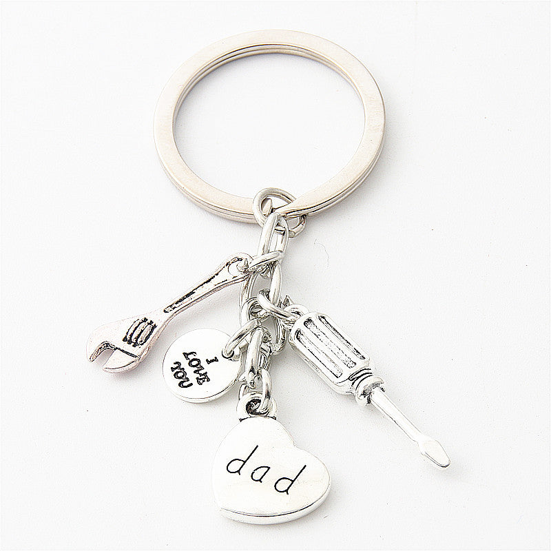 Father Mother I Love You Dad Mom Keychain