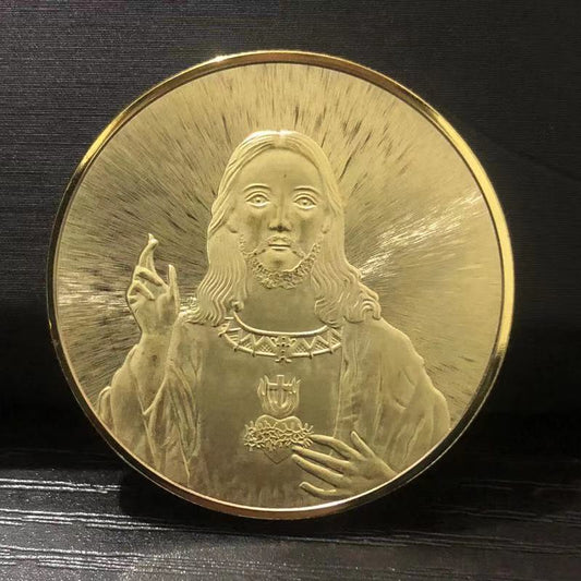 New Jesus Christ Religion Commemorative Coin Gift Souvenir Gold Plated Coins Art Metal