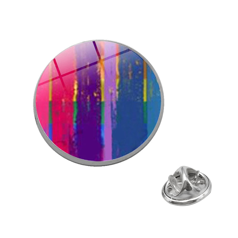 LGBT Pride Rainbow Glass Brooches Pins Lesbians Gays Bisexuals Transgender Round Badge Lapel Pin Jewelry