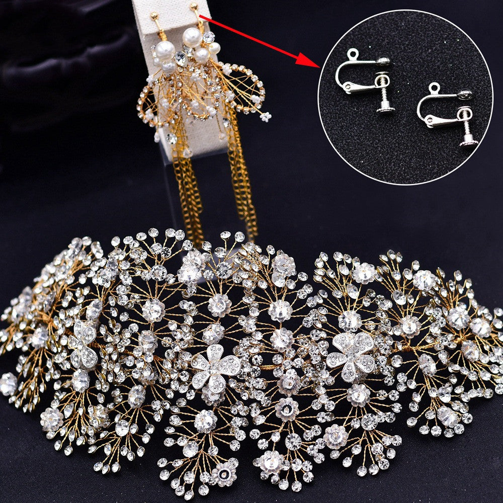 European And American Wedding Rhinestone Handmade Hair Accessories Wedding Dress