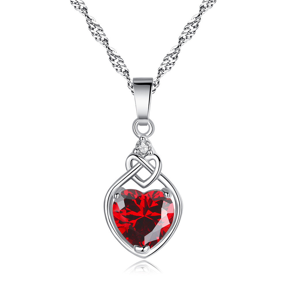 Exquisite Heart-Shaped Ruby Jewelry Suit