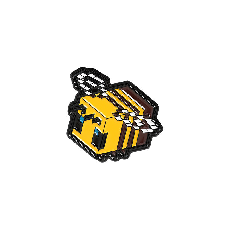 Three-dimensional Little Bee Geometric Decorative Pin