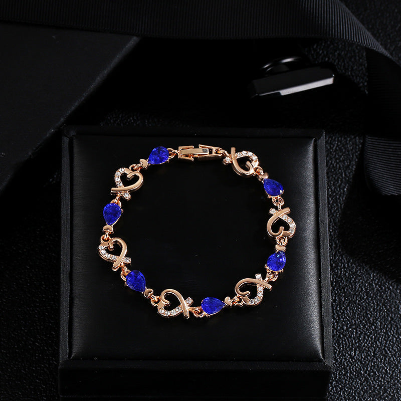 Radiant Heart Hollow Bracelet