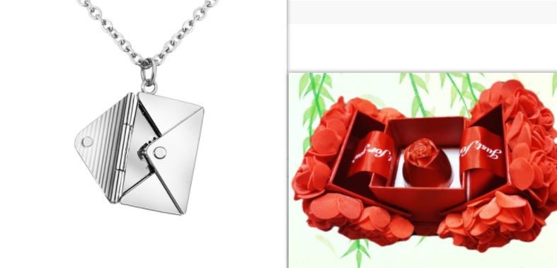 Fashion Envelope Letter Pendant Necklace