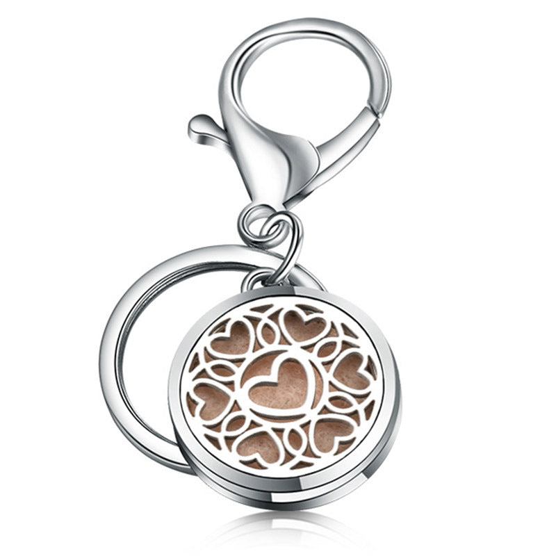 Perfume Key Chain Stainless Steel Essential Oil Diffuser