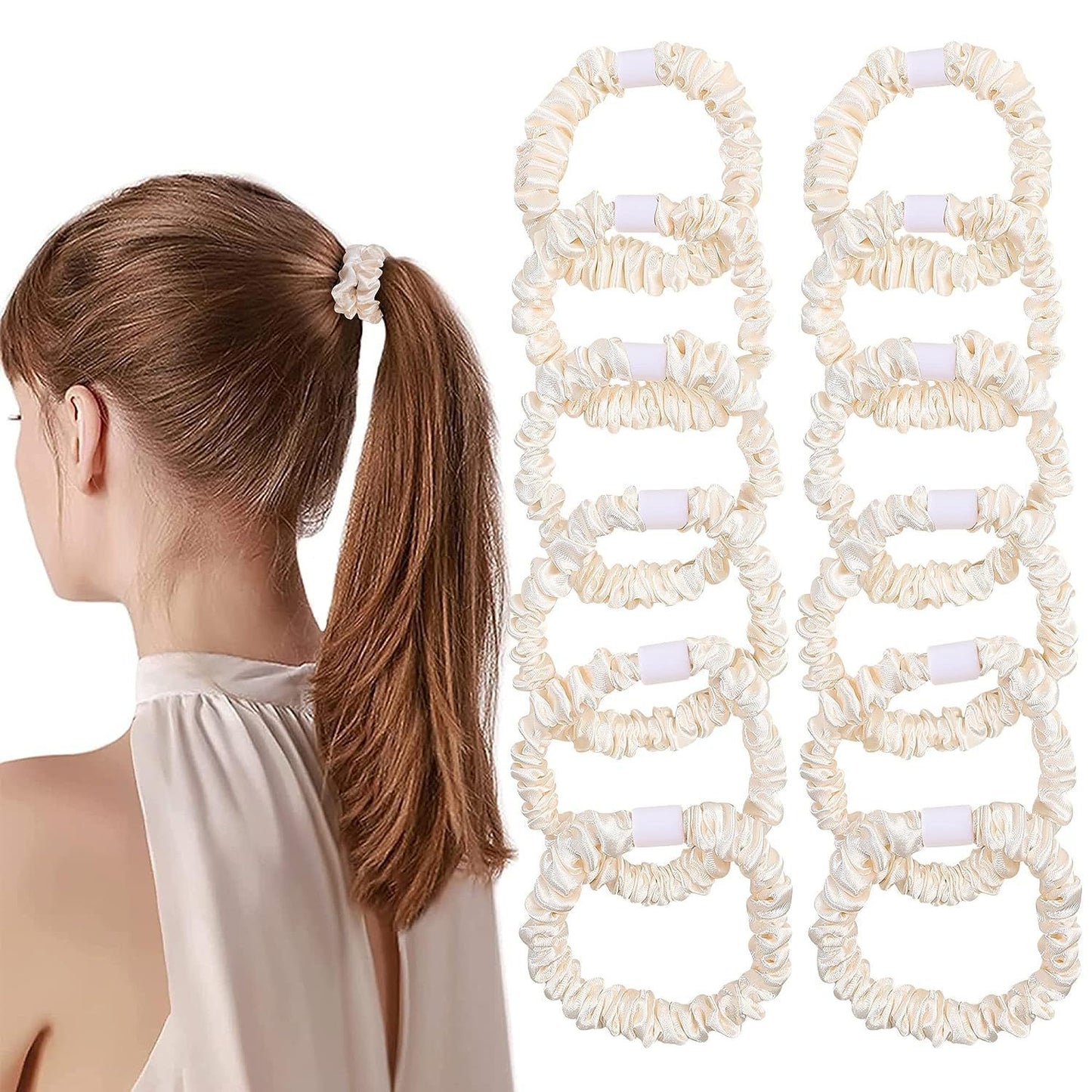 Basic Style Seamless Versatile Simple Black And White High Elastic Hair Bands