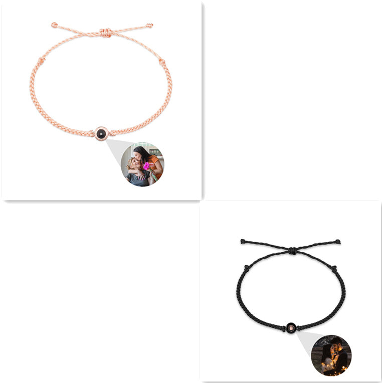 Custom Photo Projection Braided Bracelet