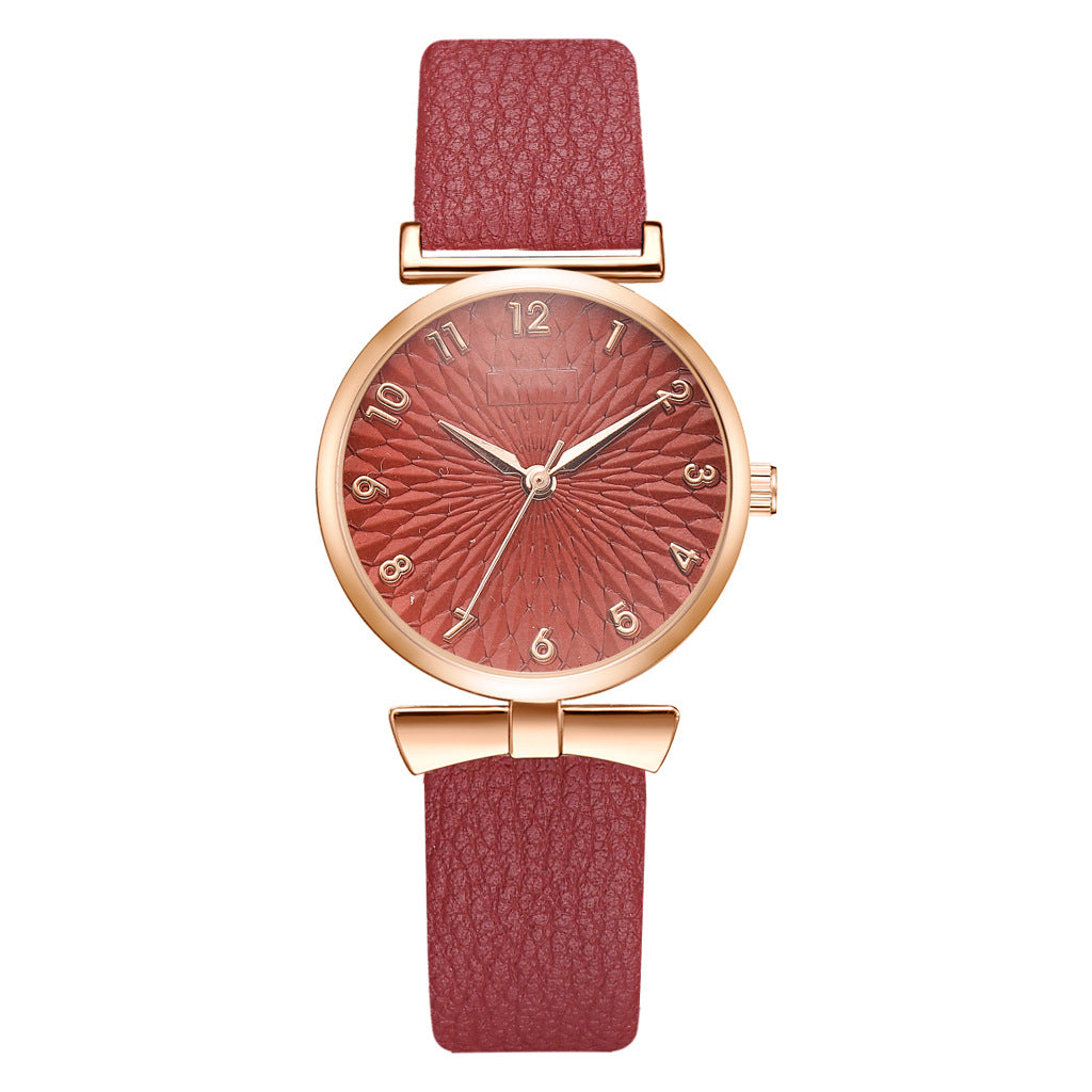 Women's Fashion Quartz Pu Strap Simple Fashion Watch Women's Watch Wholesale