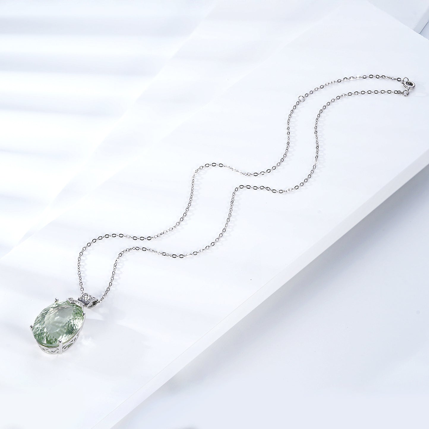 Fashionable, Light And Luxurious Natural Gem Necklace Pendant, Advanced S925 Sterling Silver